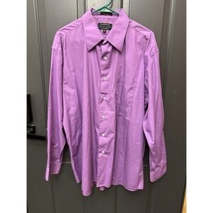 ALEXANDER JULIAN Colours Dress Shirt Mens XL Purple Long Sleeve Button Up